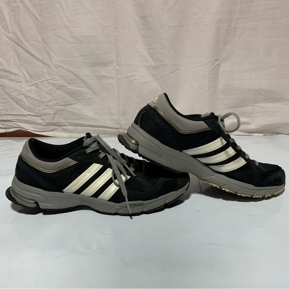 Adidas Mens Marathon 10 AdiPRENE Sneakers Size US 8 Black/white - Picture 4 of 14